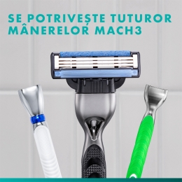 Aparat de ras Mach 3, 1 mâner + 2 rezerve