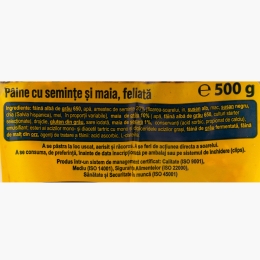 Pâine feliată cu semințe și maia 500g