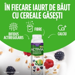 Iaurt de băut cu cereale integrale și fructe de pădure 320g