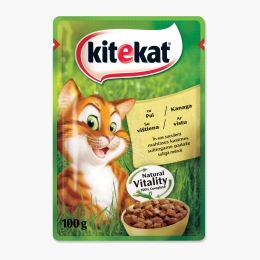 Hrană umedă pentru pisici adulte, 100g, bucățele de pui în sos 