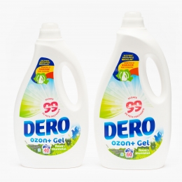 Pachet Detergent de rufe lichid automat Ozon+ Plus gel Roua Muntelui , 40+60 spălari
