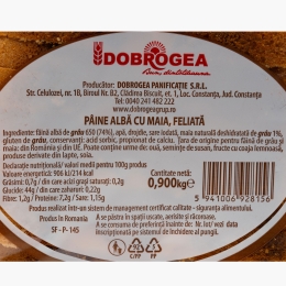 Pâine albă cu maia, feliată 900g