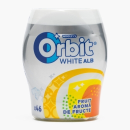Gumă de mestecat White Fruit, fără zahăr, 46 buc, 64g