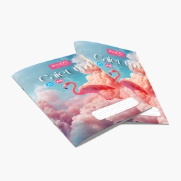 Caiet Tip II, A5, 24 file, model Flamingo, 4 buc