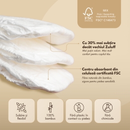 Scutece din bambus mărimea 4, 10-15kg, 84 buc