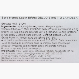 Bere blondă lager La Rossa, 6.2%, 330ml