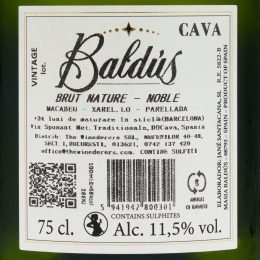Vin spumant Cava Reserva Brut Nature, 11.5%, 750ml