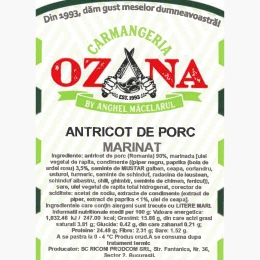 Antricot de porc marinat 600g