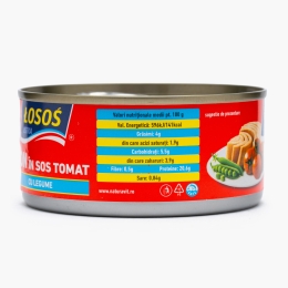 Ton bucăți în sos tomat cu legume 160g