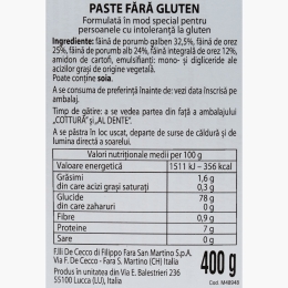 Paste Spaghetti, fără gluten, 400g