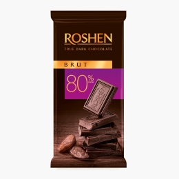 Ciocolată neagră 80% cacao brut 85g