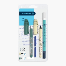 Set stilou + roller Zippi + pic Corry + 2 rezerve/blister verde