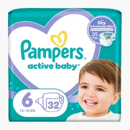 Scutece Active Baby, mărimea 6,13-18kg, 32 buc