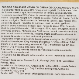 Croissant vegan cu cremă de ciocolată eco 5x45g