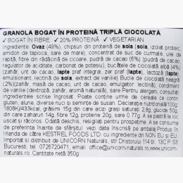 Granola proteică cu ciocolată Triple Chocolate 350g