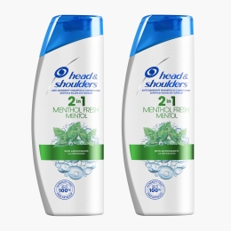 Șampon anti-mătreață 2în1 Menthol Fresh pentru păr normal 2x400ml