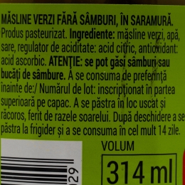 Măsline verzi fără sâmburi 300g