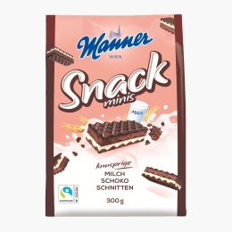 Napolitane de cacao crocante umplute cu cremă de lapte 300g