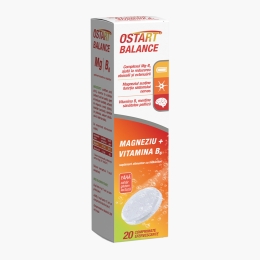 Ostart Balance Mg+B6, 20 comprimate efervescente