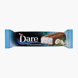Baton cu glazură de ciocolată cu lapte și interior cu nucă de cocos, 28g