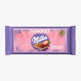 Ciocolată cu cremă cu gust de căpșune 100g