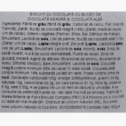 Biscuiți cookies cu triplă ciocolată 180g