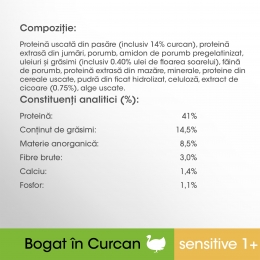 Hrană uscată pentru pisici sensibile adulte, 7kg, de curcan