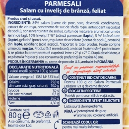 Salam Parmesali feliat 80g