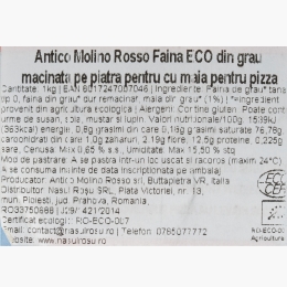 Făină eco din grâu cu maia, măcinată pe piatră, pentru pizza 1kg
