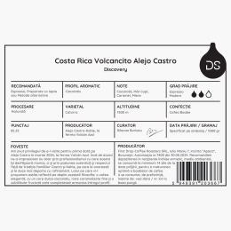 Costa Rica Volcancito Alejo Castro 1kg cafea de specialitate boabe