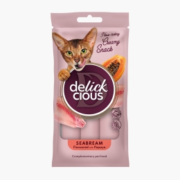 Recompense cremoase pentru pisici, cu doradă și aromă de papaya, 4x15g