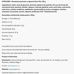 Bomboane gumate cu glazură Sour Mix 125g