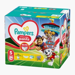 Scutece chiloțel Active Baby Pants Patrula Cățelușilor, mărimea 5, 11-17 kg, 66 buc