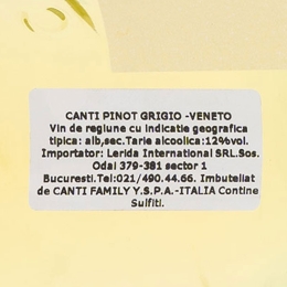 Vin alb sec Premium Pinot Grigio Veneto Bianco, 12%, 750ml