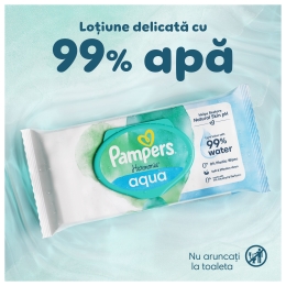 Șervețele umede Harmonie Aqua, 0%  plastic, 6 pachete x 48 buc, 288 buc