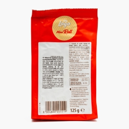 Mini rulouri din napolitană umplute cu cremă de alune, 125g