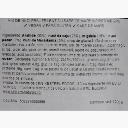 Mix de nuci cu sare de mare si piper negru 120g