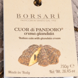 Pandoro cu cremă de alune și topping de ciocolată 750g
