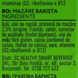 Băutură vegetală pe bază de mazăre Barista 1l