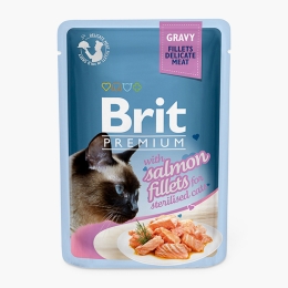 Hrană umedă pentru pisici sterilizate, cu fileuri de somon, 85g