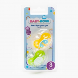 Suzete ortodontice cu inel talia 3, +18 luni, 2 buc