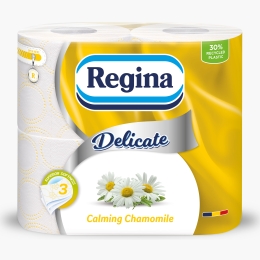 Hârtie igienică Delicate mușețel, 4 role, 3 straturi