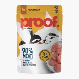 Hrană umedă pentru pisici adulte 85g, bucăți de pui în aspic