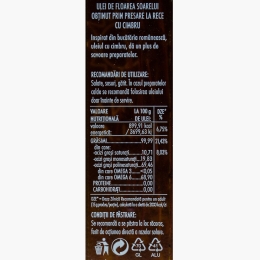 Ulei de floarea soarelui, presat la rece, cu cimbru 250ml