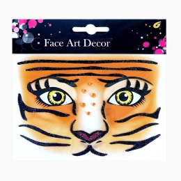 Sticker temporar pentru față, model tigru
