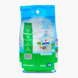 Detergent de rufe pudră automat 2în1 Iris Alb, 40 spălări, 3kg