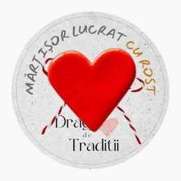 Mărțișor broșă Inimioară, din ceramică