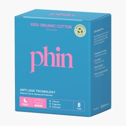 Absorbante de noapte din bumbac organic, 8 buc