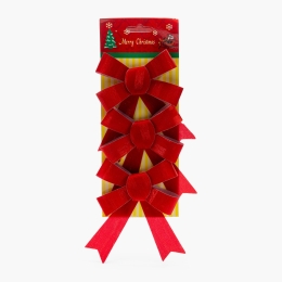 Fundițe pentru brad, set 3 buc, roșii, 10x11cm