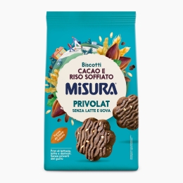 Biscuiți cu cacao și orez expandat, fără lapte și ouă 120g